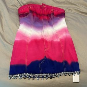 NEVER WORN: AREA PINK OMBRÉ DRESS